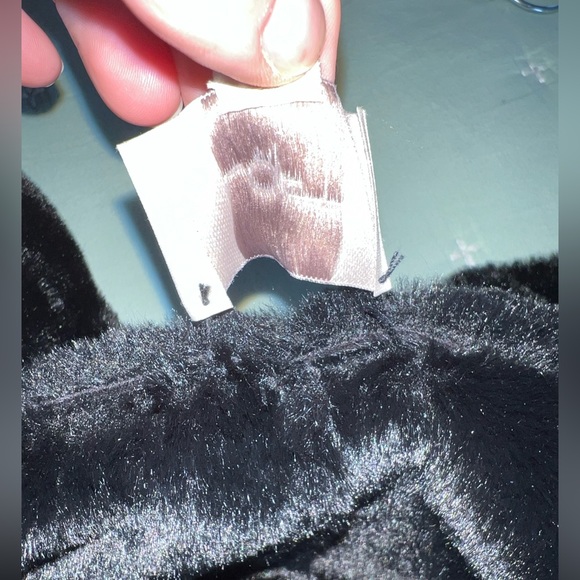 LOFT reversible shearling/suede vest black Sz S - Picture 9 of 13